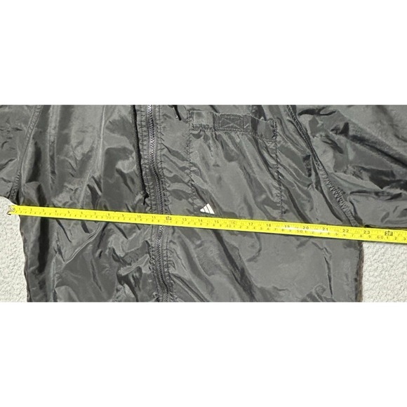 VTG Adidas Track Suit Mens M Jacket & Pants Windbreaker Lined Set 90s Y2K Black - Picture 4 of 16